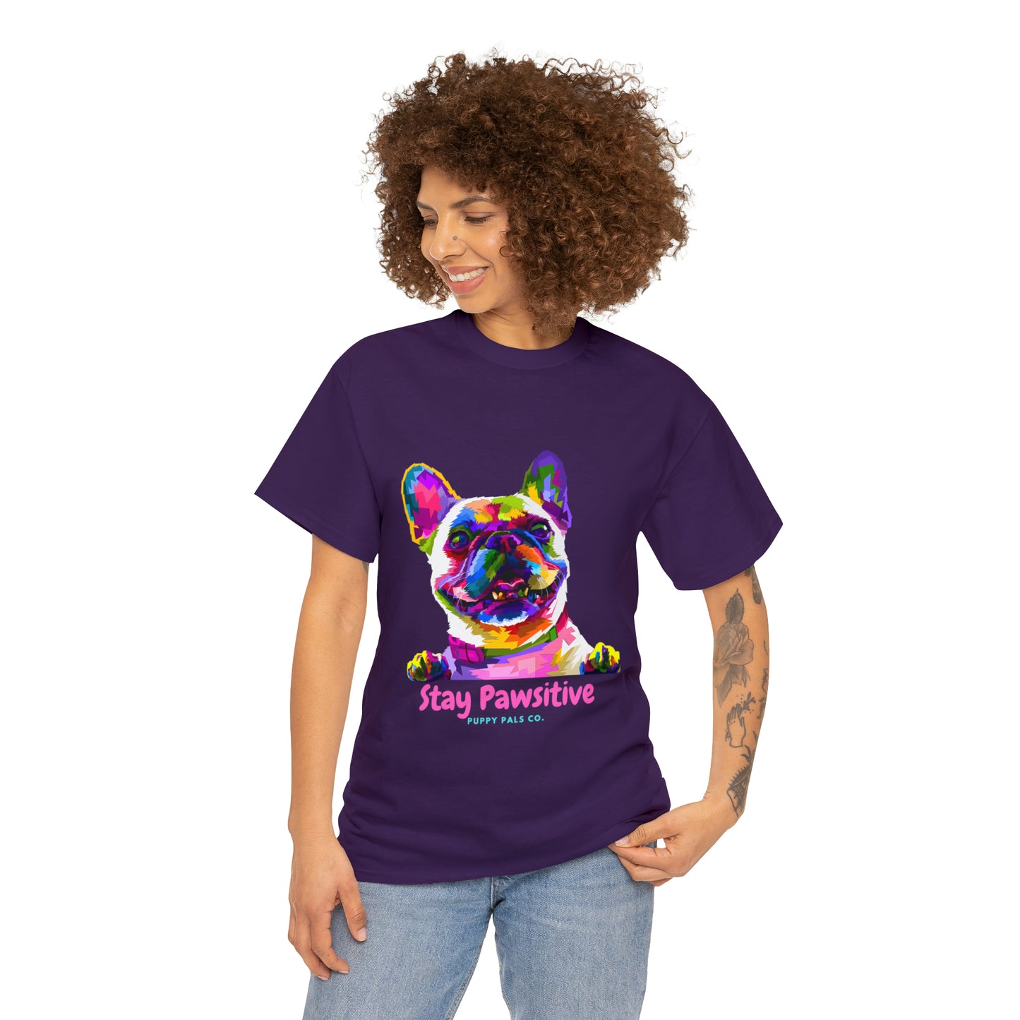 Stay Pawsitive Tee Shirt