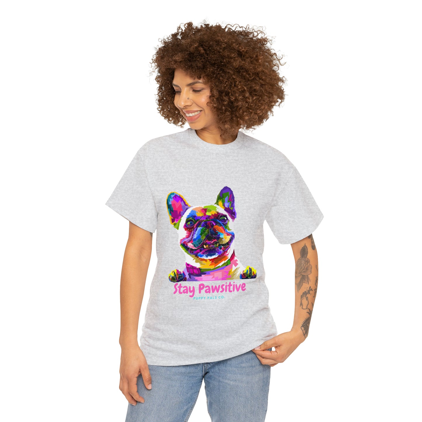 Stay Pawsitive Tee Shirt